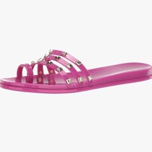 Vince‎ Camuto Elishenta Fireball Fuchsia studded sandals size 11 Hot Pink Beach